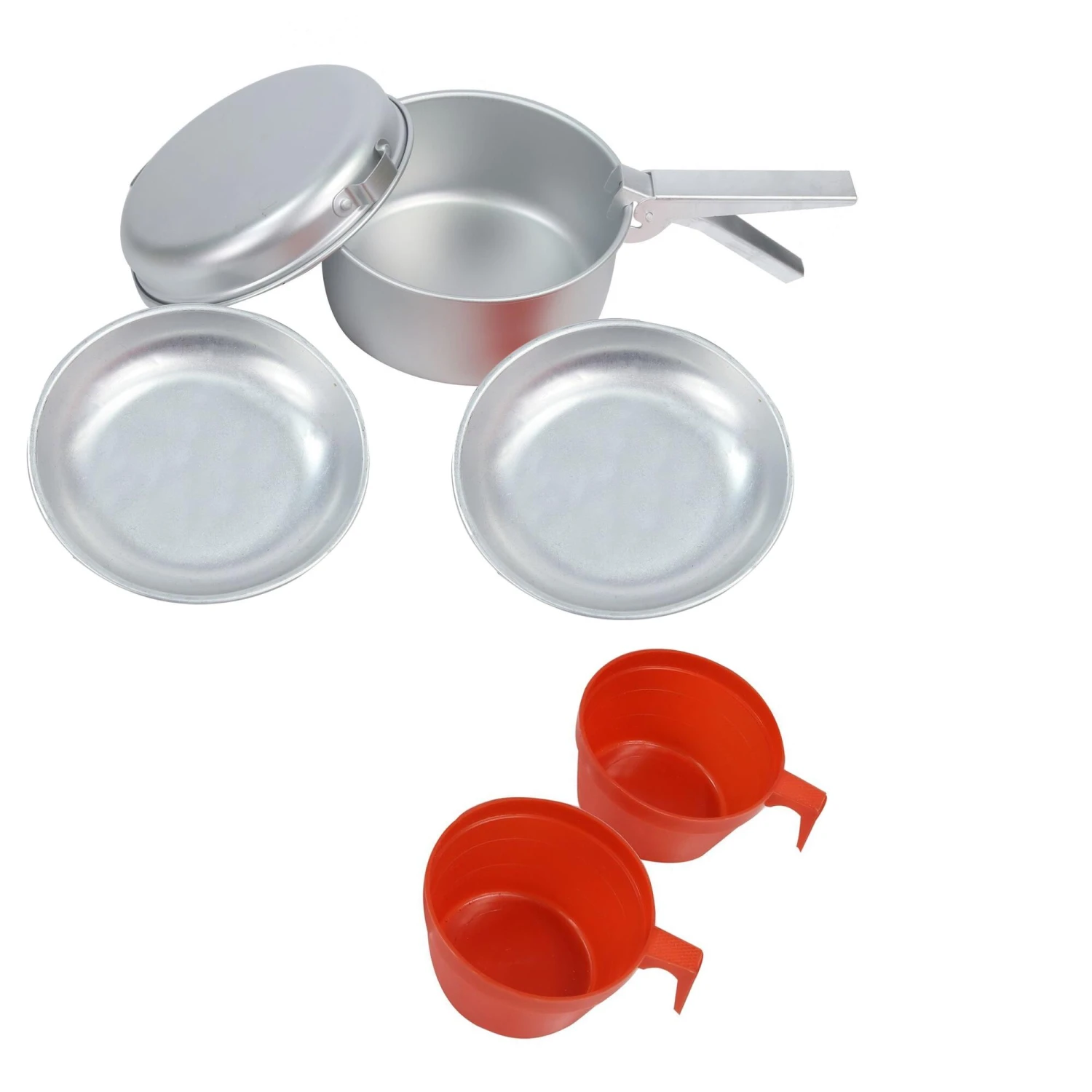 Regatta 2 Person Aluminium Cook Set (Silver/Red) 2 Regatta 2 Person Aluminium Cook Set (Silver/Red) - Image 2