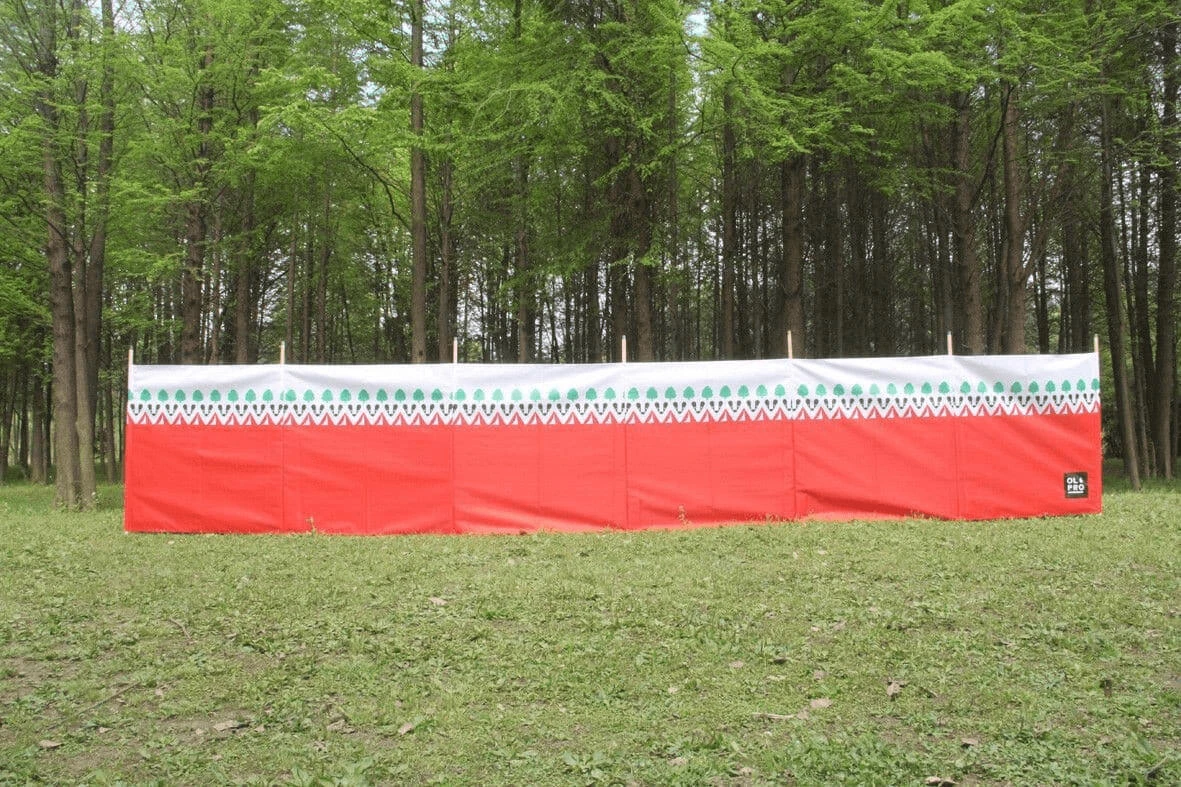 OLPRO Witley 7 Pole Wooden Windbreak 2 OLPRO Witley 7 Pole Wooden Windbreak - Image 2