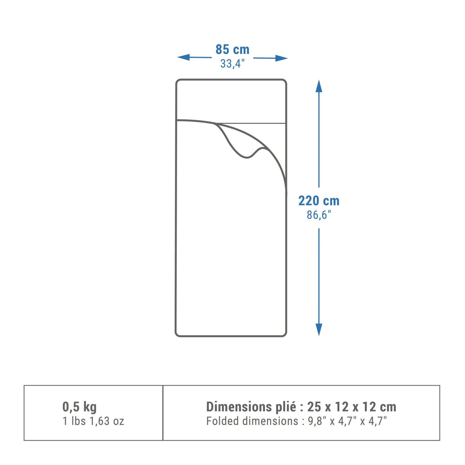 Quechua COMFORT COTTON BAG LINER FOR SLEEPING BAG 2 Quechua COMFORT COTTON BAG LINER FOR SLEEPING BAG - Image 2