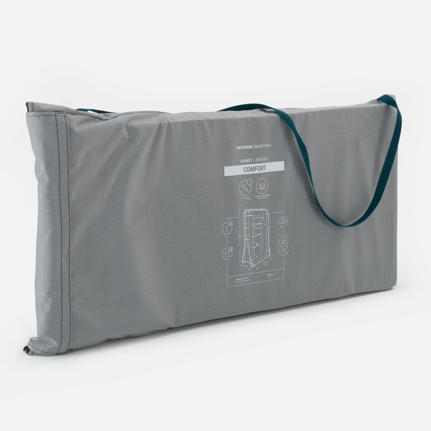 Quechua Large Folding And Compact Camping Wardrobe 2 Quechua Large Folding And Compact Camping Wardrobe - Image 2