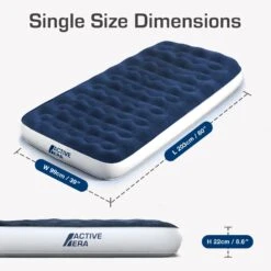 Single Camping Air Bed – Navy/White -Outdoor Camping k8d17aa9b995bb950741a64fa6271a0fa