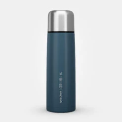 Quechua Stainless Steel Insulated Hiking Bottle 1 L Blue -Outdoor Camping kaacc1d78eb48b40e1eb7de8d05fa6d15