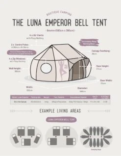 Luna Emperor Bell Tent -Outdoor Camping kbe4402828513e30b81ff2f4a55b5bfc3