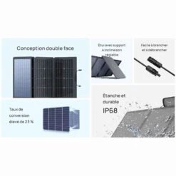 EcoFlow 220W Bifacial Portable Solar Panel -Outdoor Camping kcf2ed7bf7361314deacf7151415c8b89