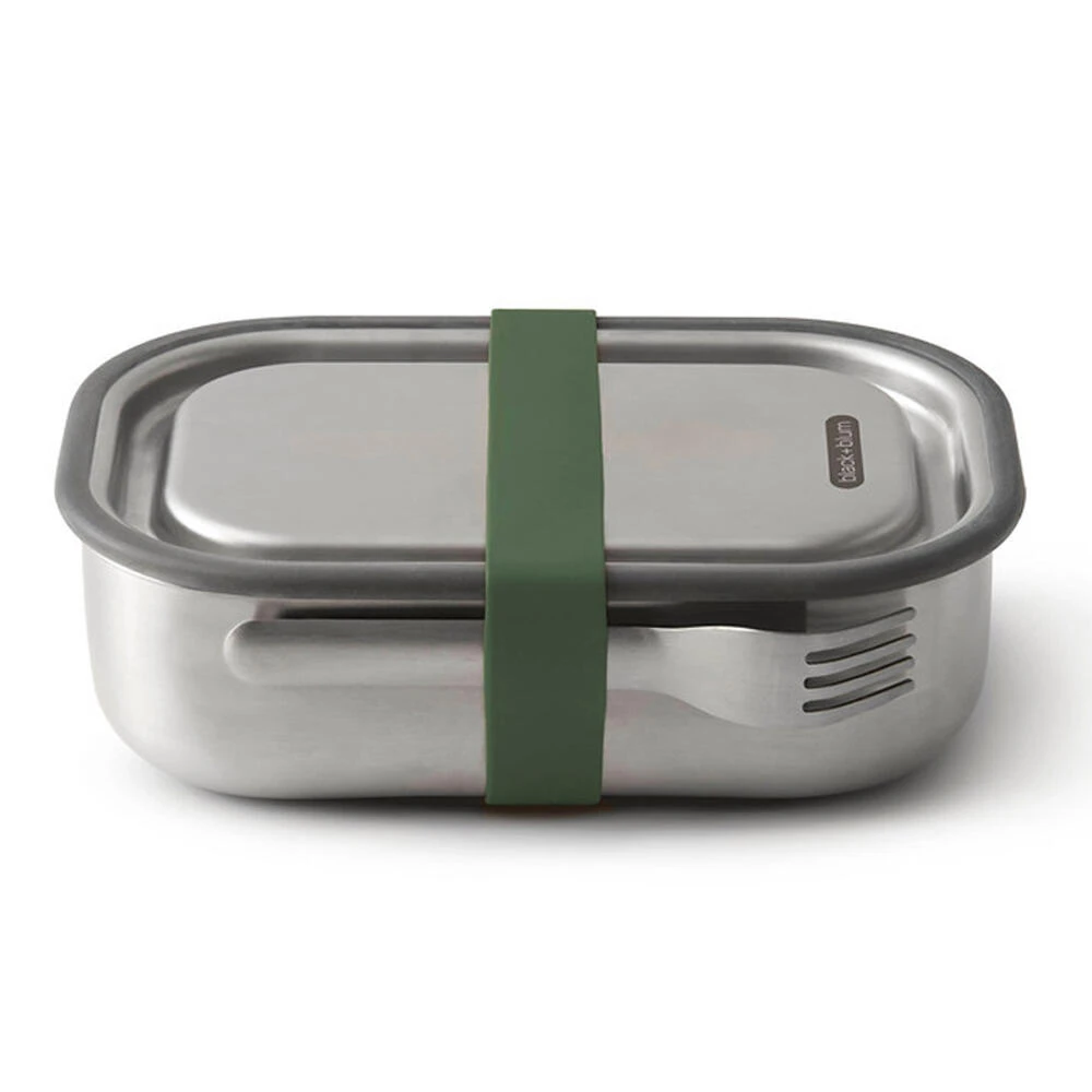 Black+Blum Stainless Steel Lunch Box Olive 1 Black+Blum Stainless Steel Lunch Box Olive
