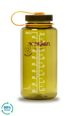 Nalgene 1L Wide Mouth Sustain Water Bottle - Made From 50% Plastic Waste -Outdoor Camping kff1d49a1045305647639cabdb232c8a5